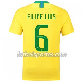 Camisetas Brasil Filipe Luis 6 Primera Equipacion Mundial 2018